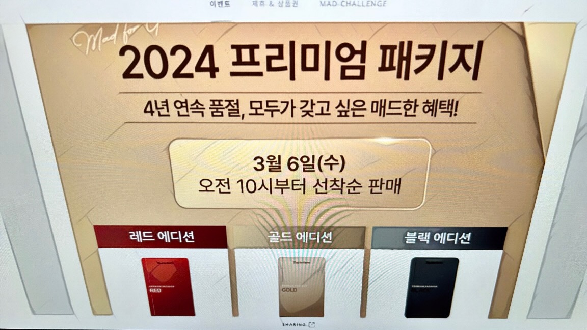 지금은 사라진 매드포갈릭 프리미엄 패키지 2021-2024 구매 후기